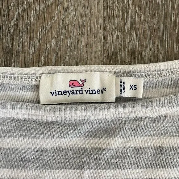 Vineyard Vines Gray/White Striped Dress - Size: XS - Picture 3 of 6